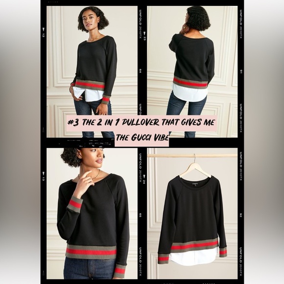 Stella & Dot 2 In 1 Pullover Sweater Size Medium - Picture 3 of 10